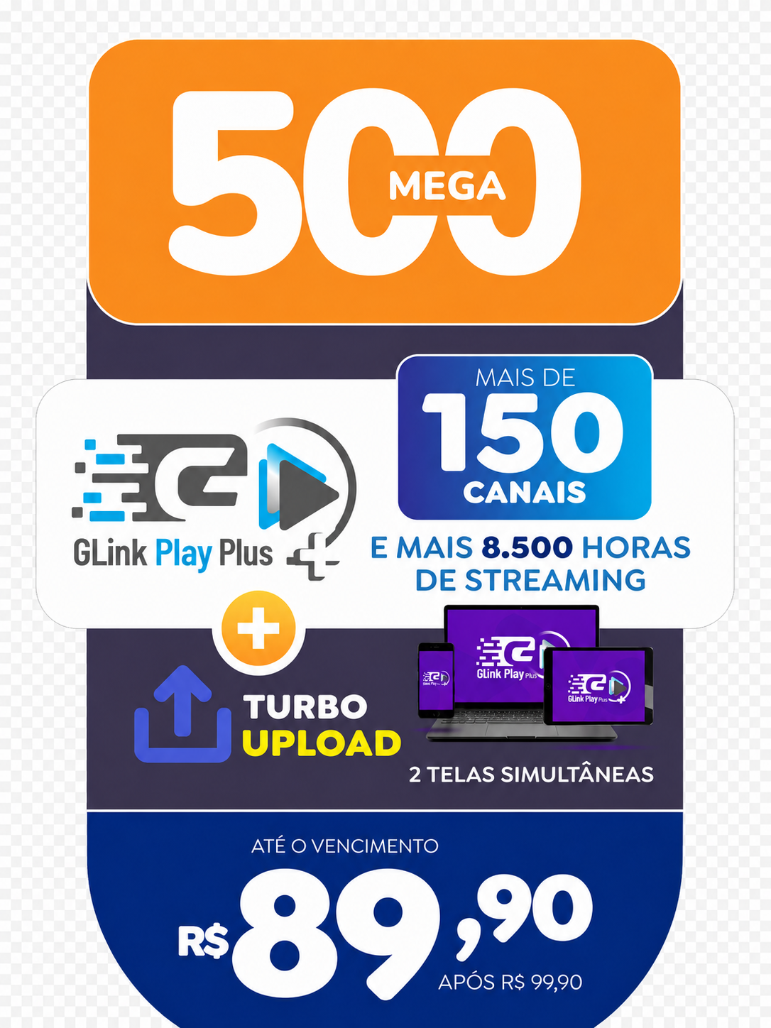 Plano 500 Mega na fibra